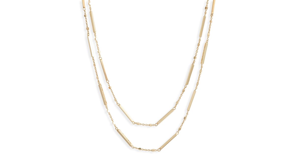 Jennifer Zeuner Patti Double Chain Necklace in Metallic | Lyst