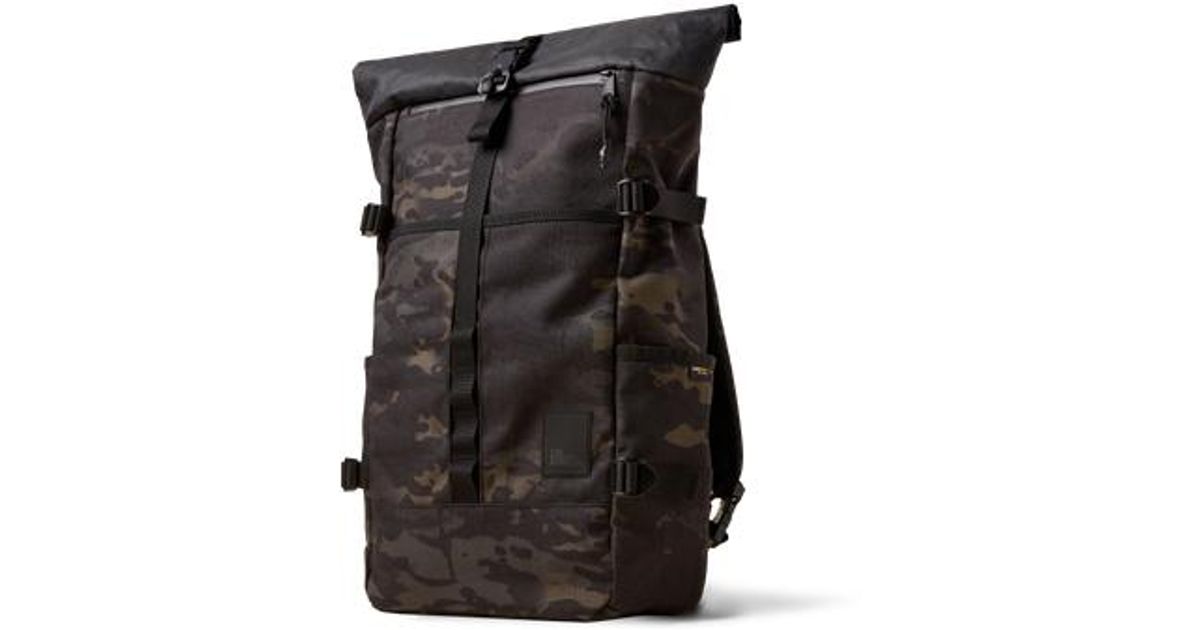 The Brown Buffalo Rolltop Backpack in Black | Lyst