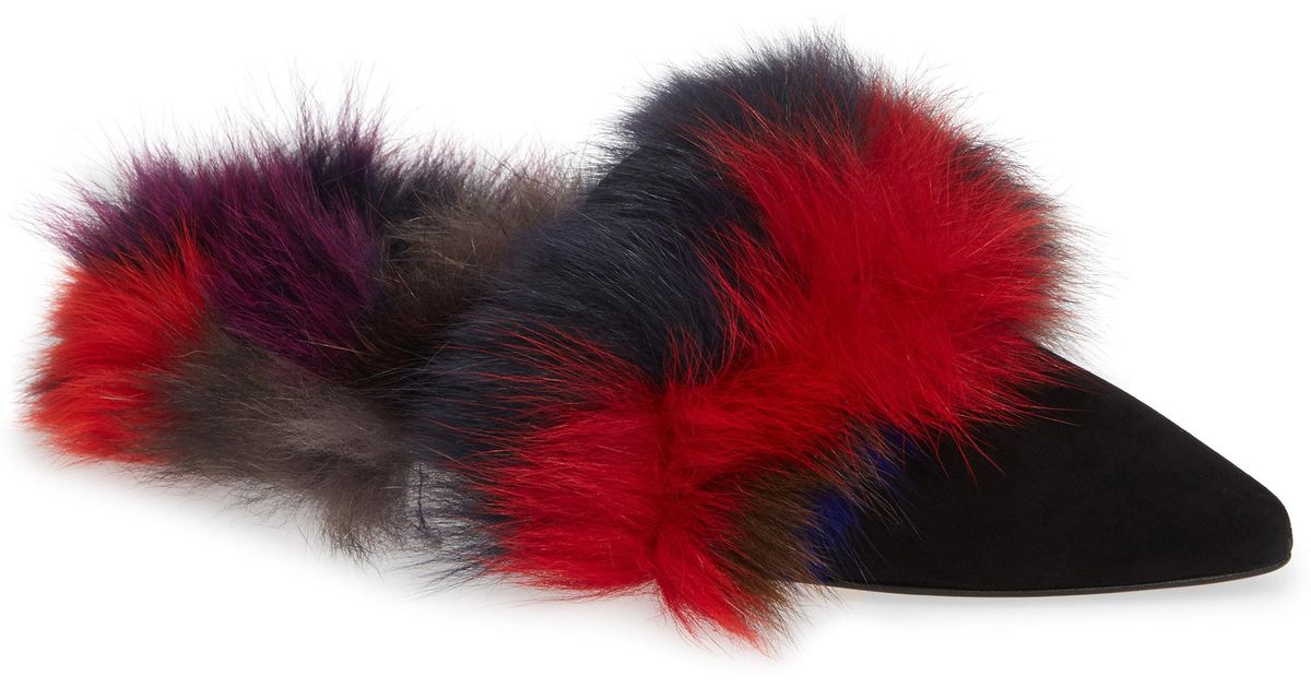 rebecca minkoff fur mules