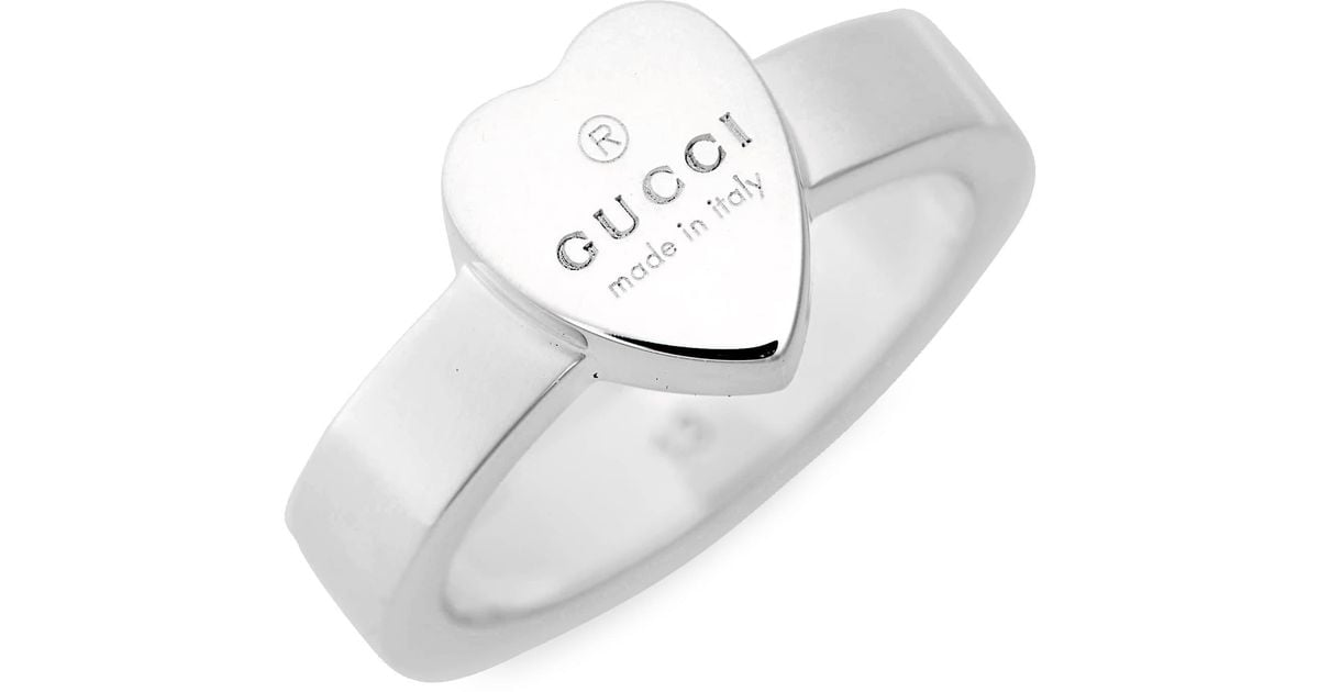 gucci ring heart silver