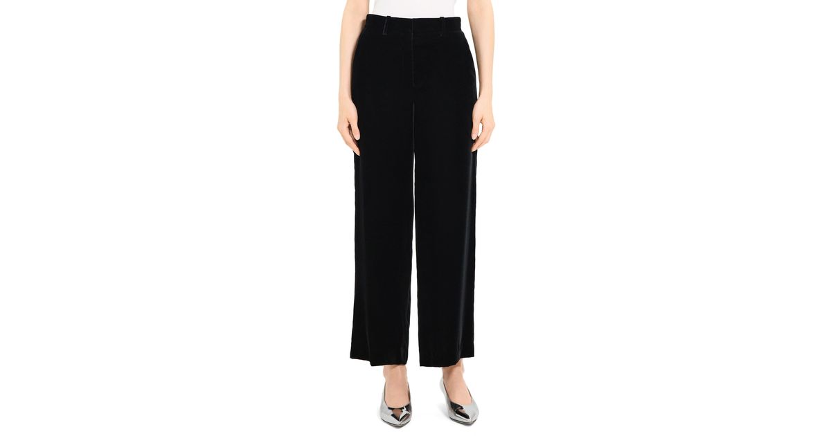 Theory high waist top wide leg pants