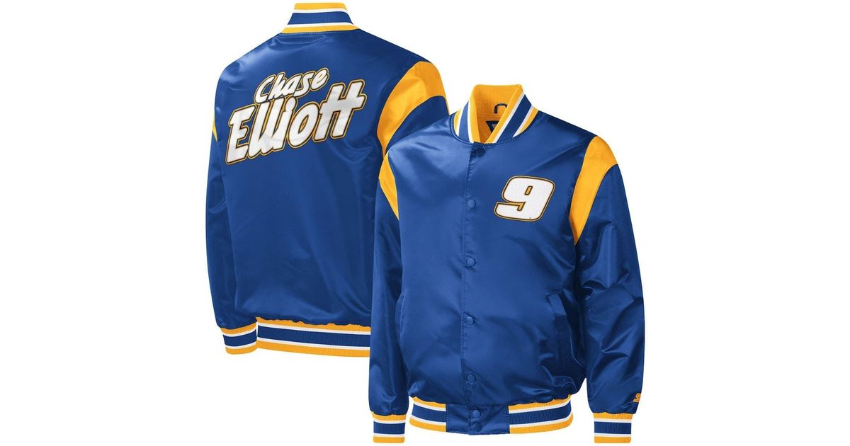 Starter Chase Elliott Force Play Full-snap Varsity Jacket At Nordstrom ...