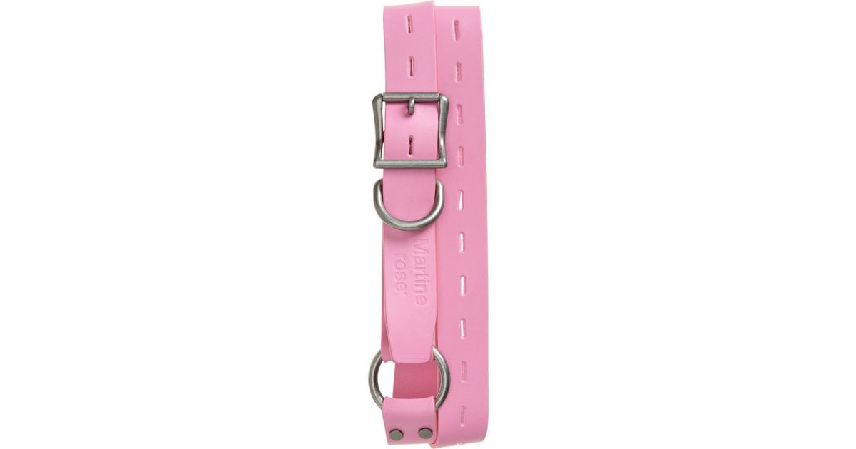 Martine Rose Bondage Leather Belt in Pink for Men | Lyst