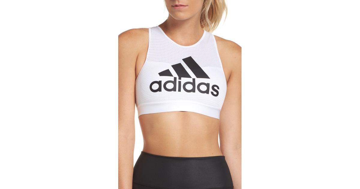 white halter sports bra