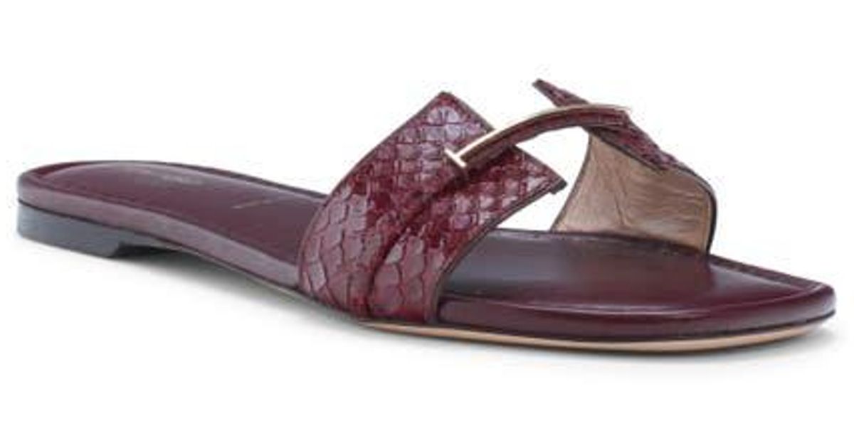 Tom Ford Python Embossed Slide Sandal | Lyst