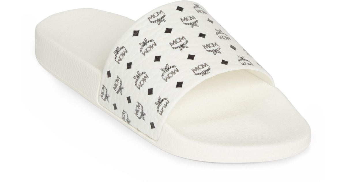 mcm visetos monogram slide