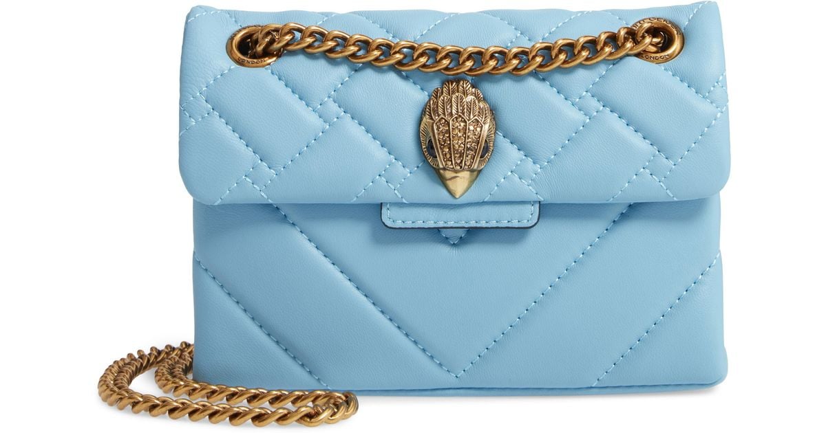 Kurt Geiger Mini Kensington Quilted Leather Crossbody Bag in Light