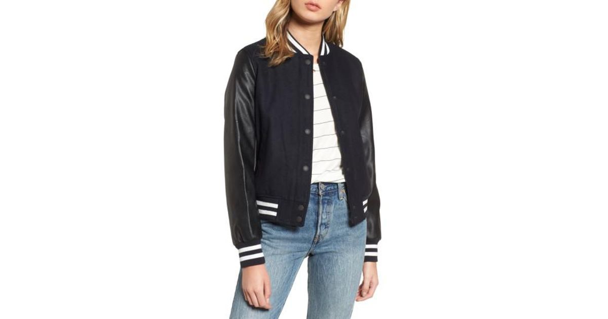 levi's mixed media bomber jacket