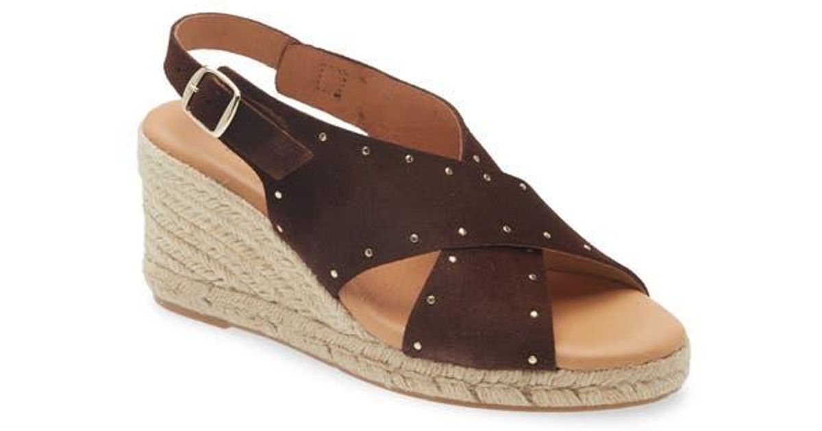 Cordani Eleni Slingback Espadrille Platform Wedge Sandal in Brown | Lyst