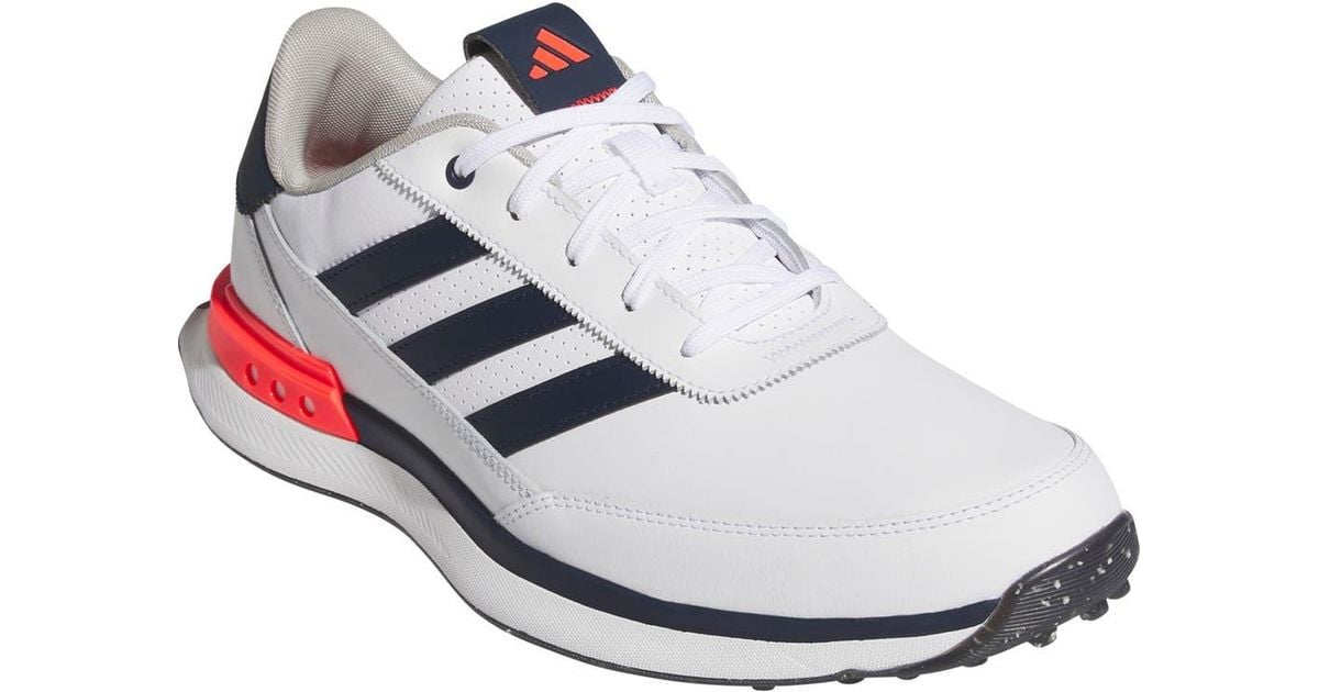 adidas S2G 24 Waterproof Leather Spikeless Golf Shoe in White for Men ...