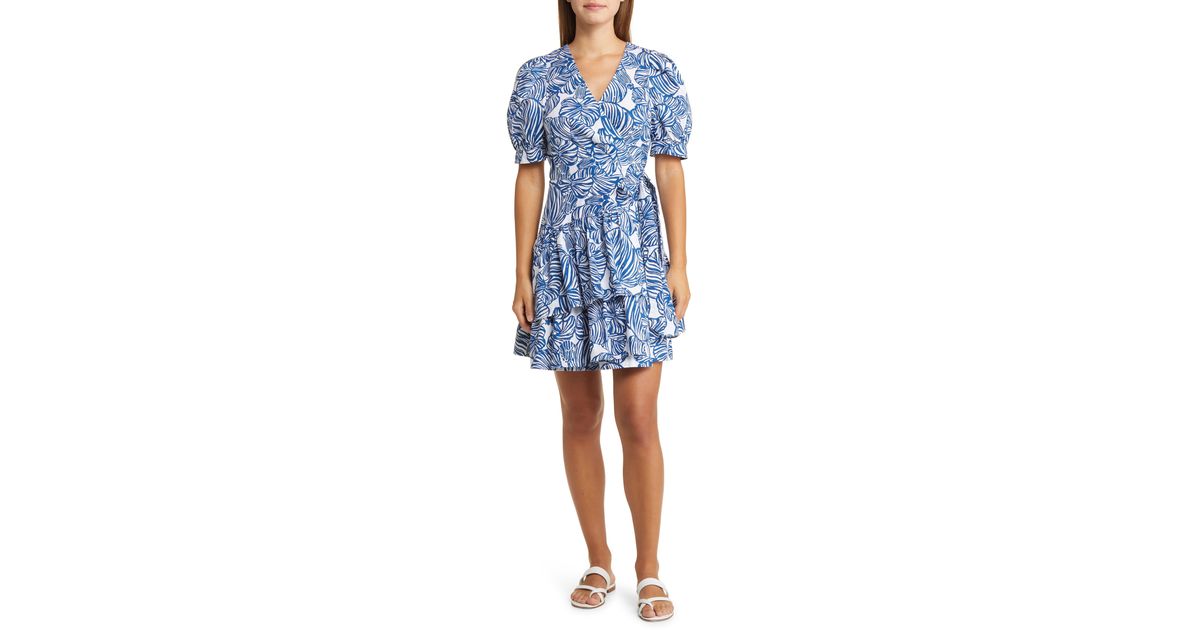 Lilly Pulitzer Alexandria Cotton Wrap Dress in Blue Lyst