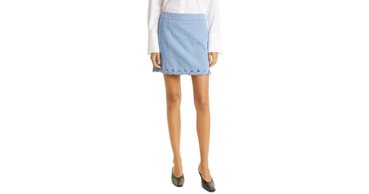 Veronica Beard Davey Denim Skirt in Blue | Lyst