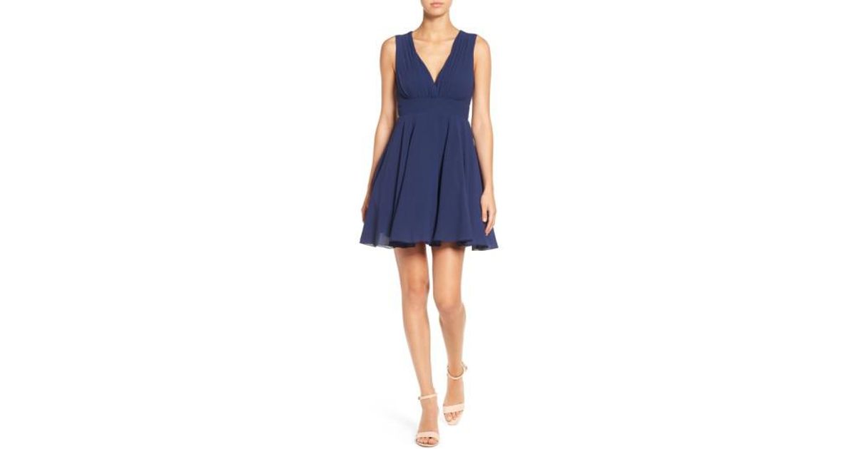 fit and flare dress v neck