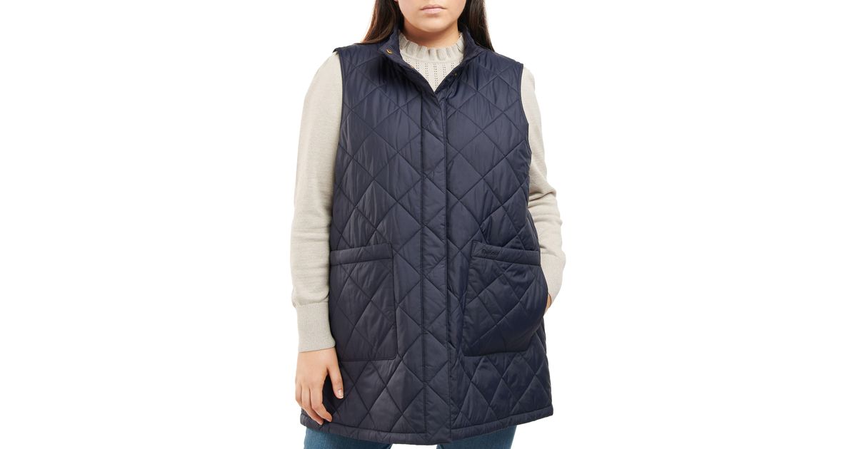 Barbour Cosmia Quilted Liner Vest in Blue Lyst