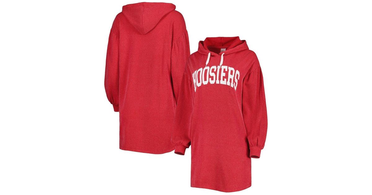Gameday Couture Women's Gameday Couture White/Black Indiana Hoosiers Good  Time Color Block Cropped Hoodie