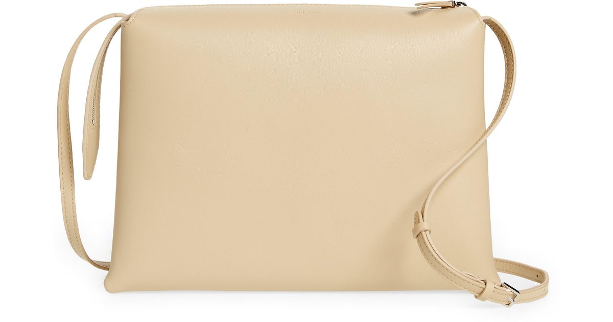 The Row Nu Twin Leather Bag in Oyster (Natural) | Lyst