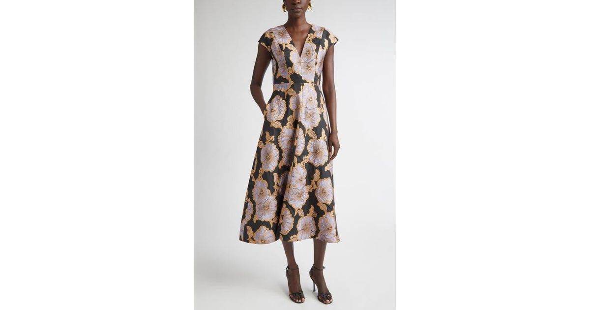 poplin a line dress Cotton-Poplin A-Line Midaxi Dress in Pastel Yellow - 10 main image 1