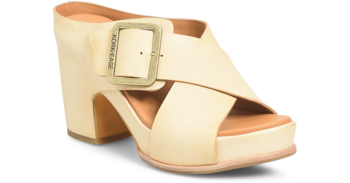 KorkEase Samara Block Heel Platform Sandal in Natural Lyst