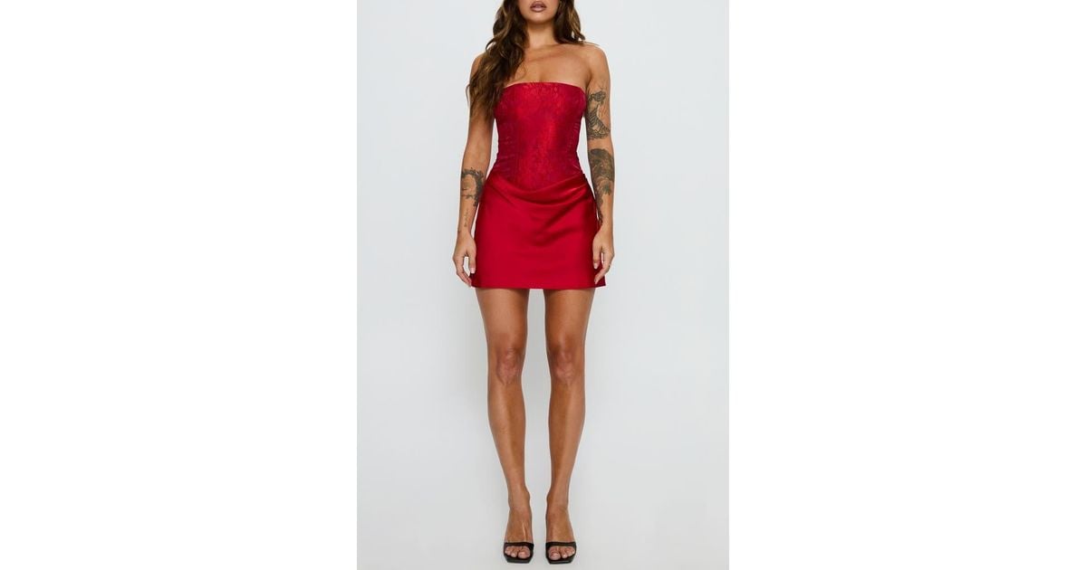 open lace back dress Women's Red & Black Skull Print Dress XL
