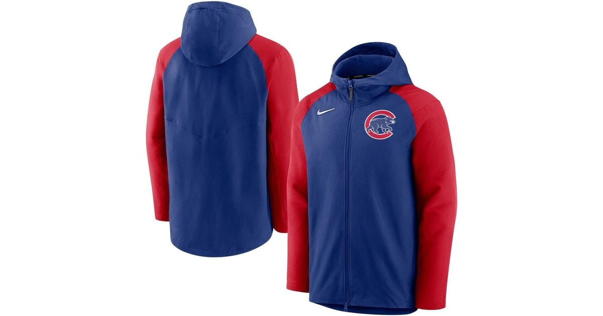 Nike /red Chicago Cubs Authentic Collection Performance Raglan Full-zip ...