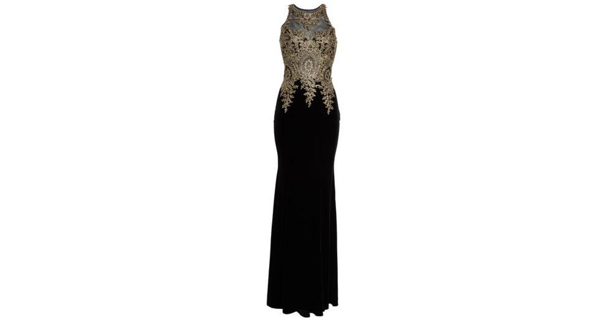 xscape velvet gown