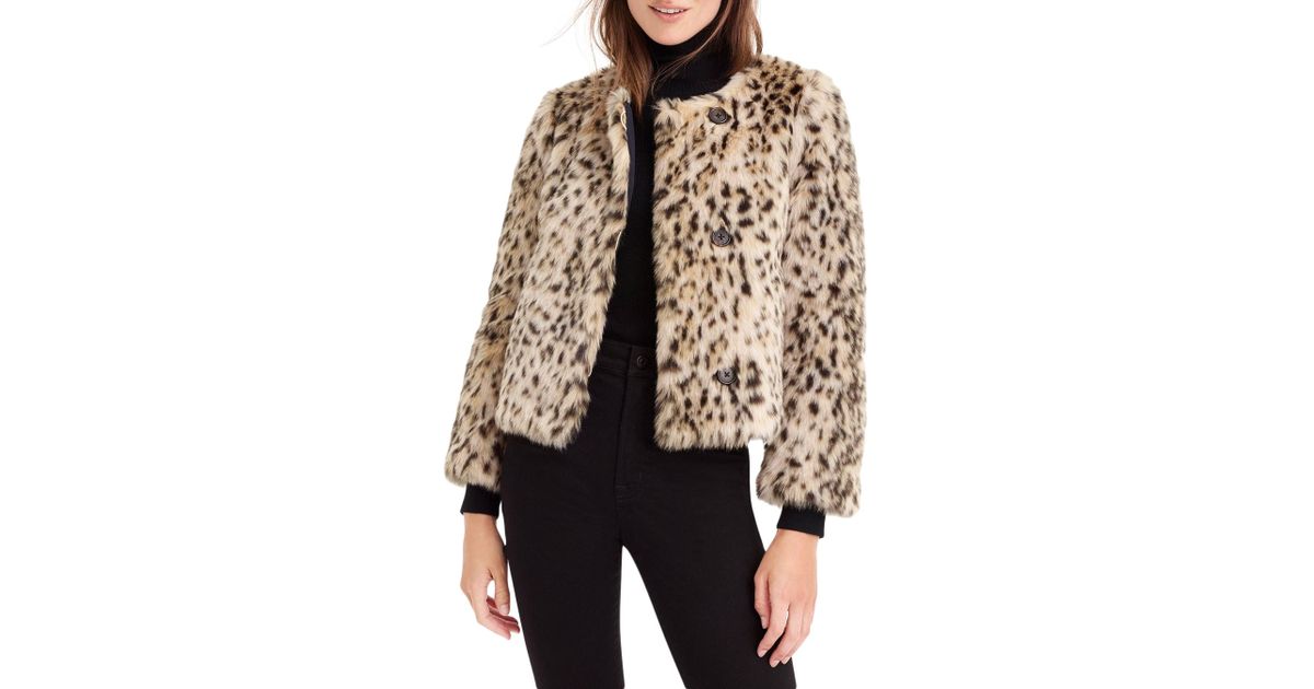 j crew leopard coat