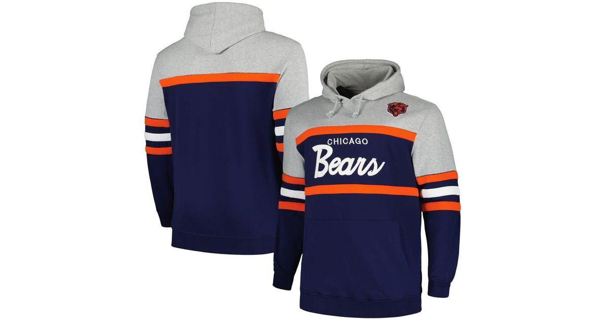 Men's Mitchell & Ness Blue/Heather Gray St. Louis Blues Head Coach Pullover  Hoodie