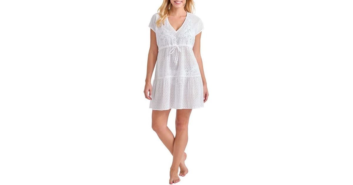 Bsubseach Copricostume Da Bagno Donna A Mezza Manica Con Scollo A V – Coprispalle Leggero Con Bottoni, Mini Dress Estivo