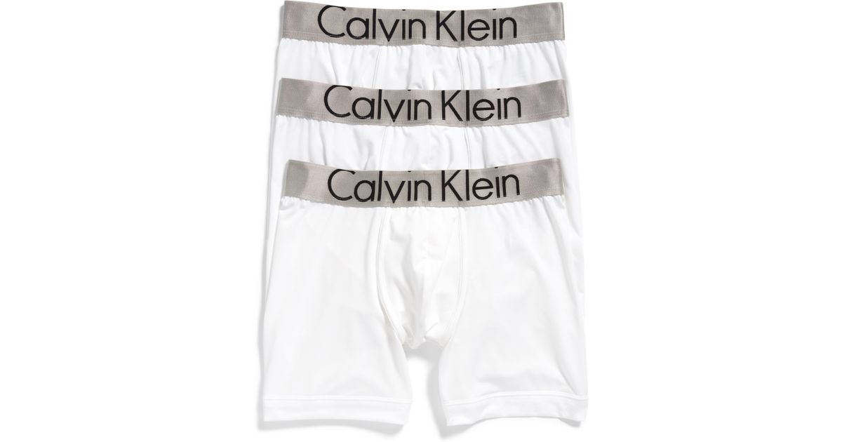Calvin Klein Synthetic 3pack Boxer Briefs, White for Men Save 31 Lyst