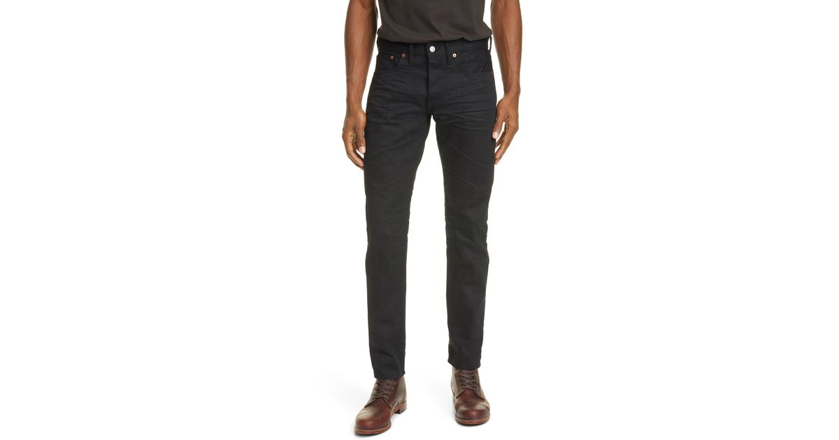 RRL Denim Slim Fit Selvedge Jeans in Black for Men Lyst