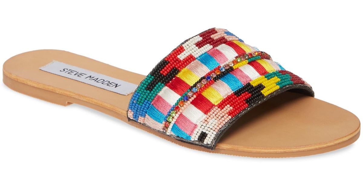 steve madden beaded slides