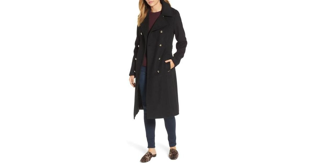 michael kors women's black wool coat