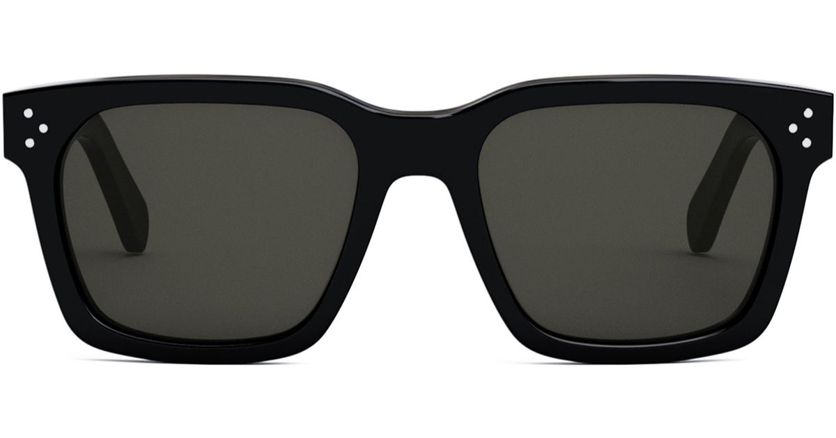 Celine Bold 3 Dots 54mm Geometric Sunglasses in Black for Men | Lyst
