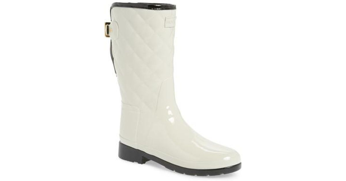 hunter short quilted rain boots