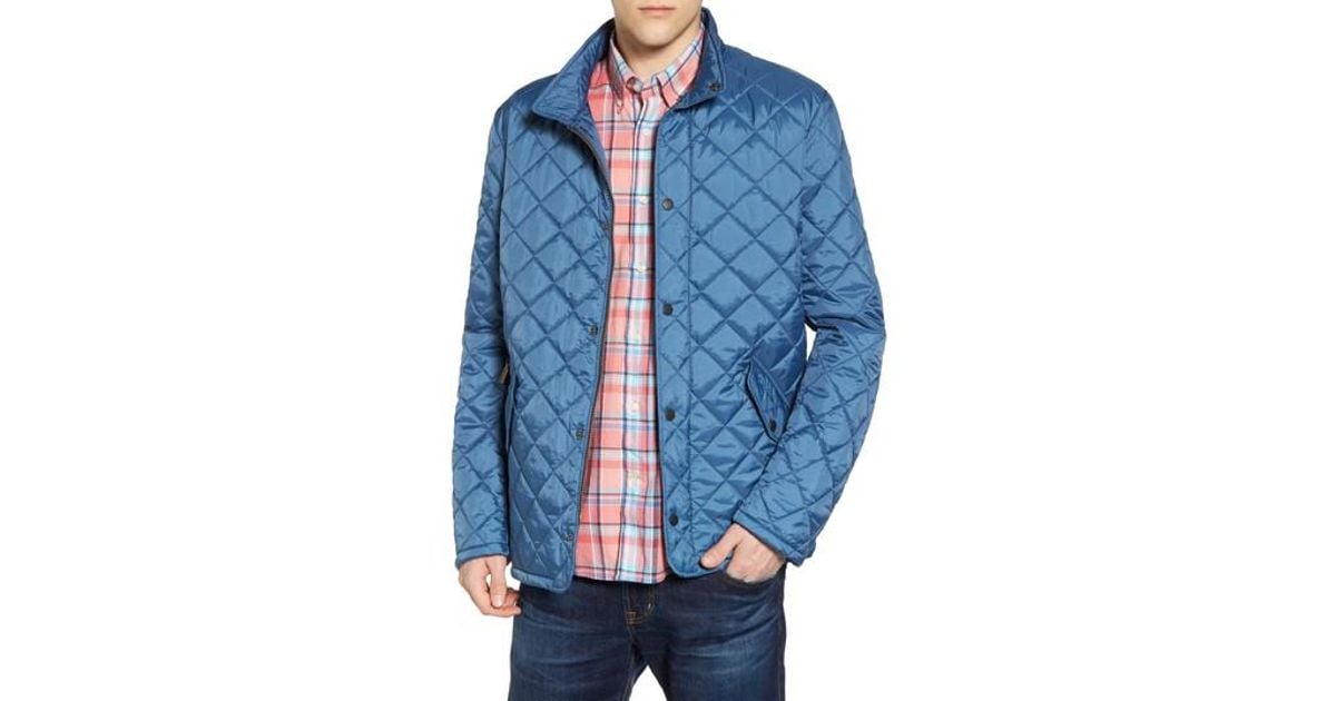 barbour quilted jacket blue