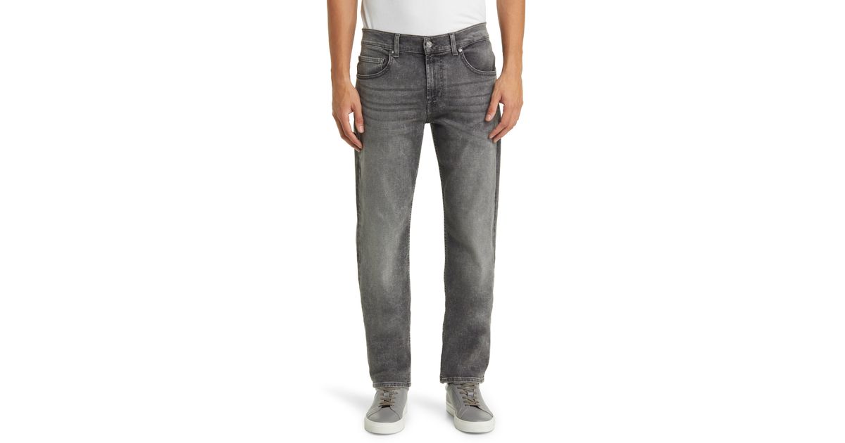 7 For All Mankind The Straight Leg Jeans in Gray for Men | Lyst