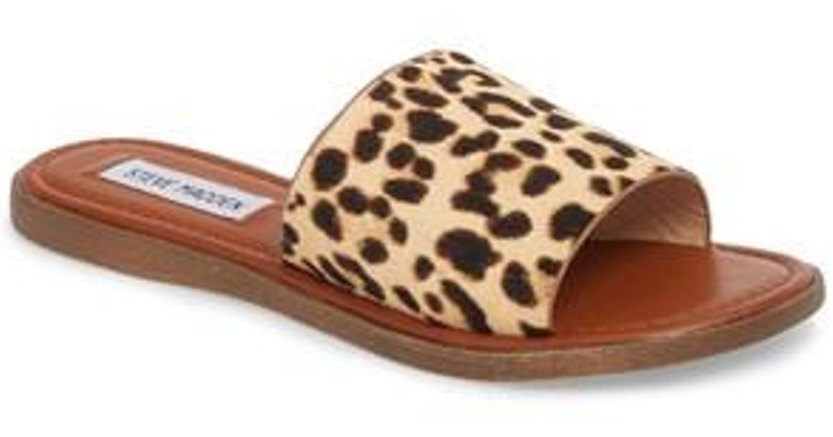 steve madden cheetah slides