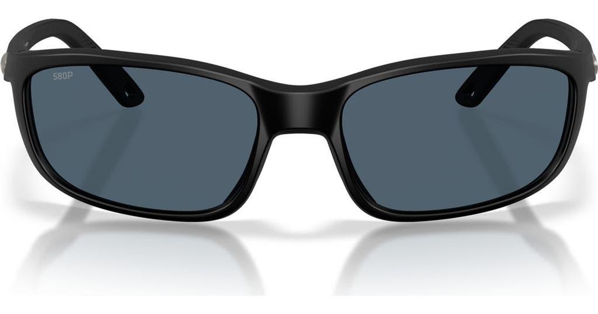 Costa Del Mar Brine Ii 59Mm Polarized Rectangular Sunglasses in Blue ...