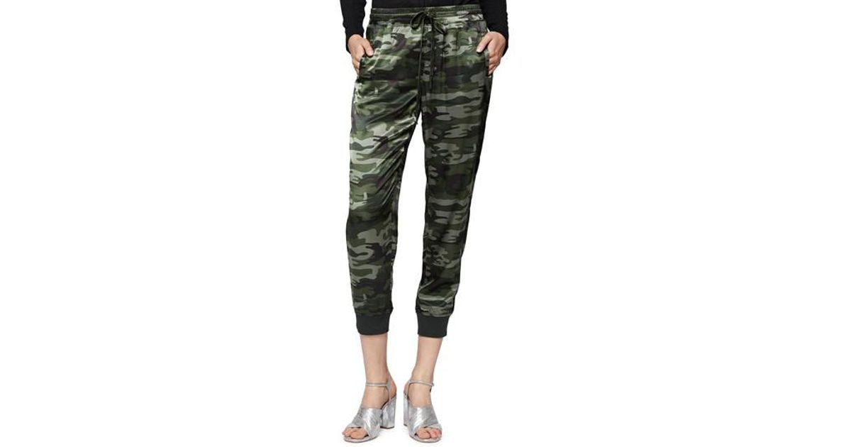 satin camo pants