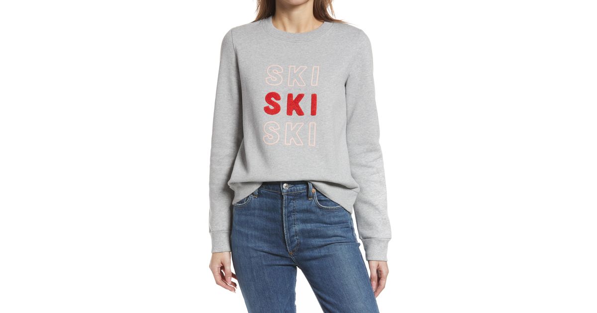 ski graphic sweatshirt