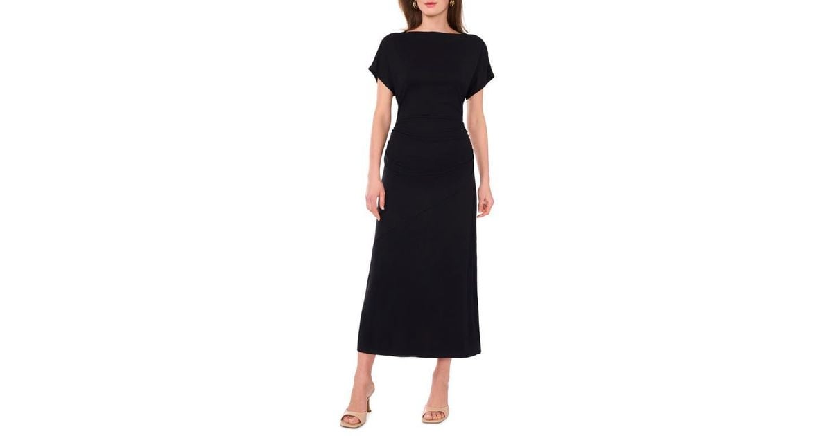 velvet long sleeve dress midi Black Jacquard Velvet Long Sleeve Gathered Side Midi Dress – AX Paris US