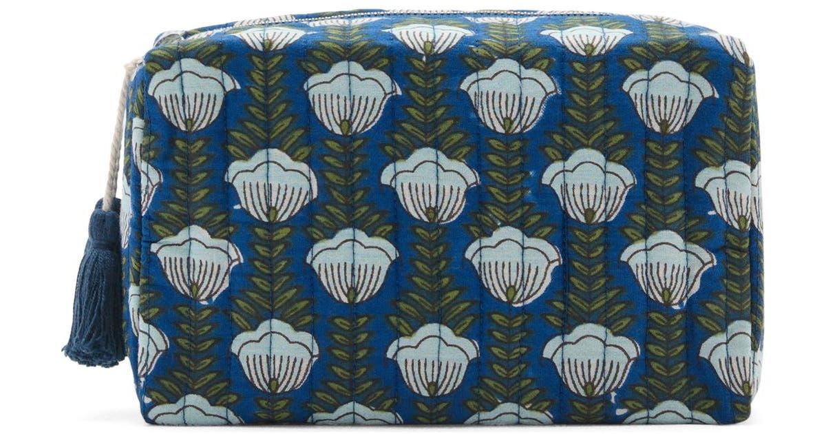 Glam & Go Quilted Cosmetic Bag–Oh So Fancy Blue main image 1