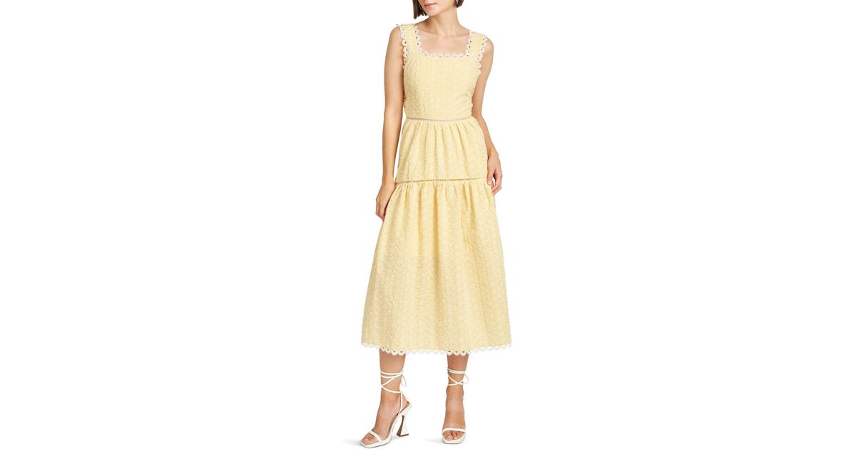 embroidered gown