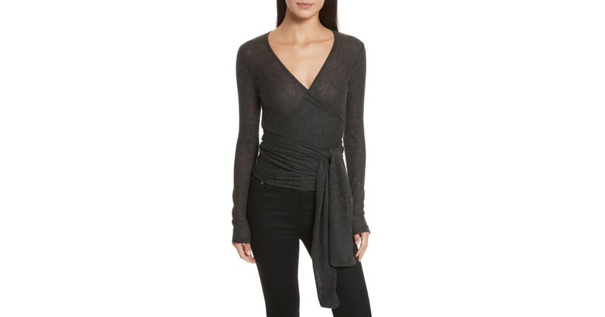 ballet wrap sweater cashmere