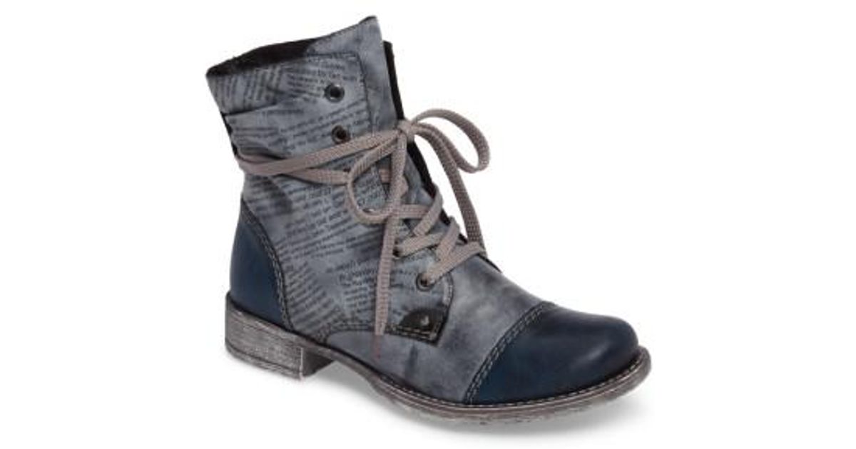 rieker lace front mid calf boots