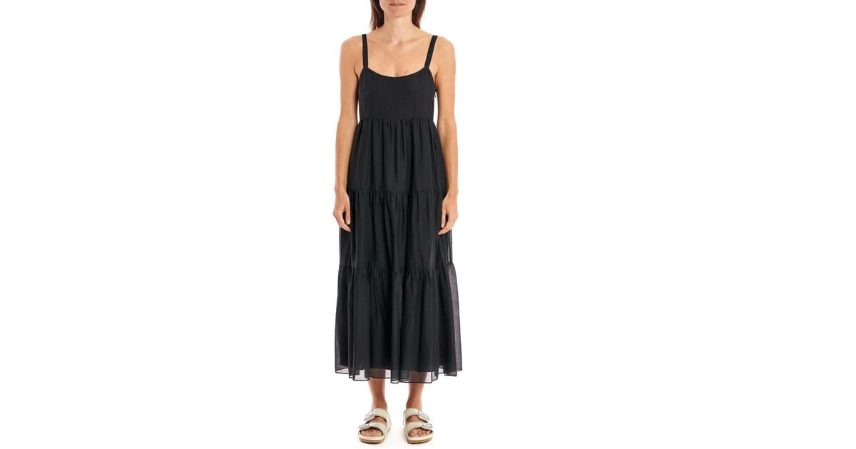 La Ligne Melisa Cotton & Silk Dress in Black | Lyst