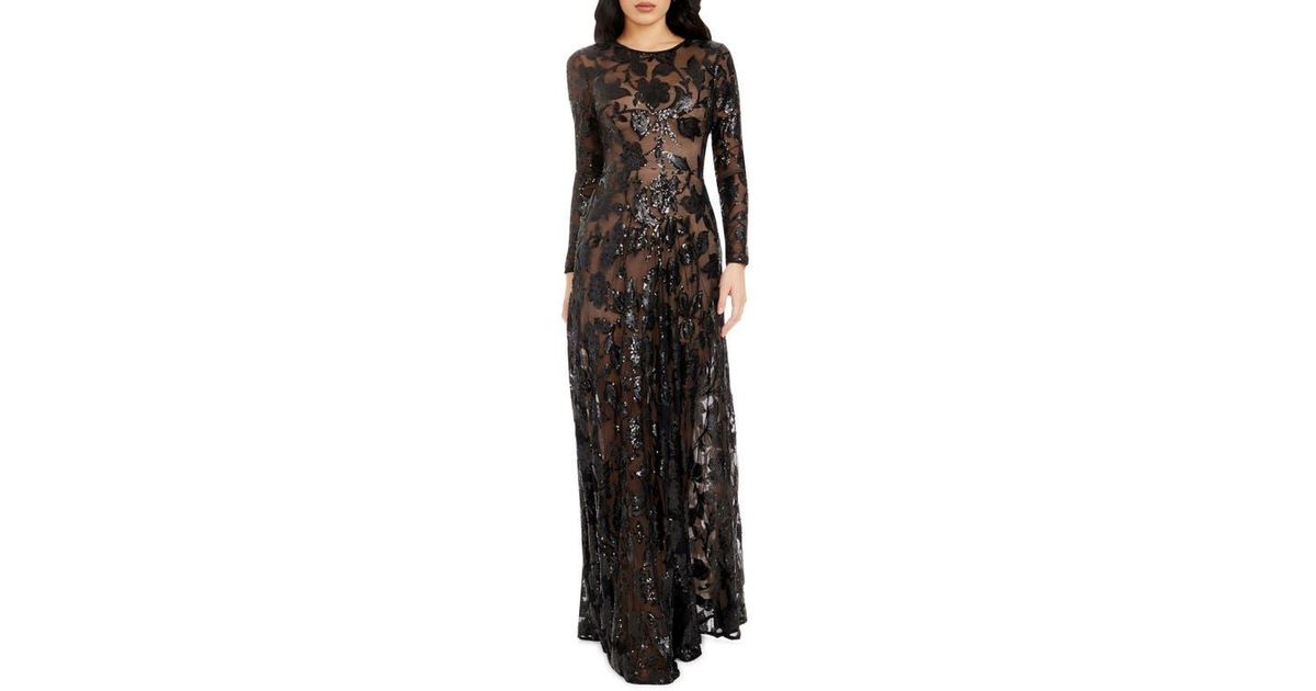 Alessandra sequin gown dress the population hotsell