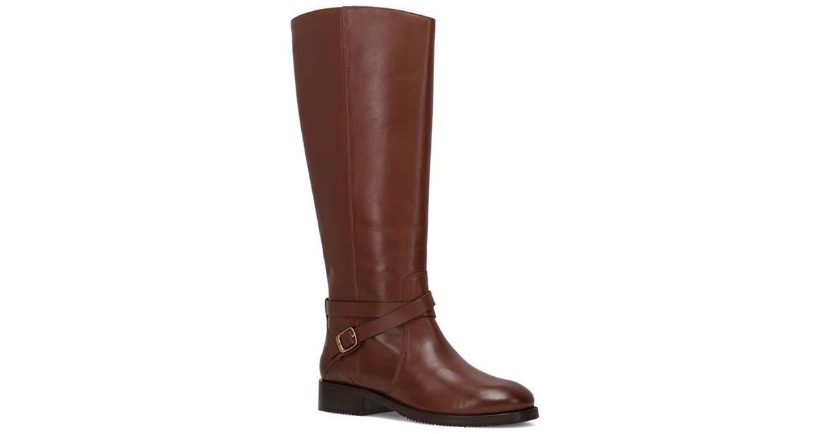 Frye Melissa Belted Knee High Riding Boot in Brown | Lyst