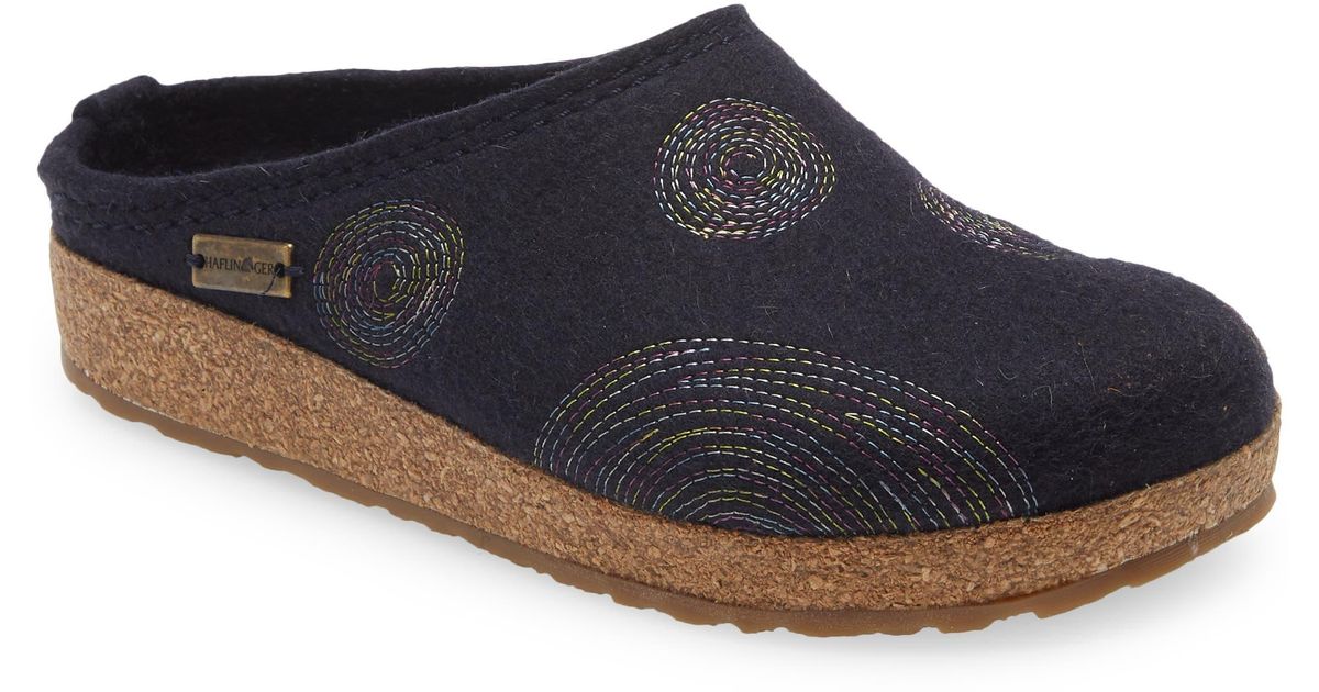 HAFLINGER Wool Slippers | Flair Rudi, Brown Mottled