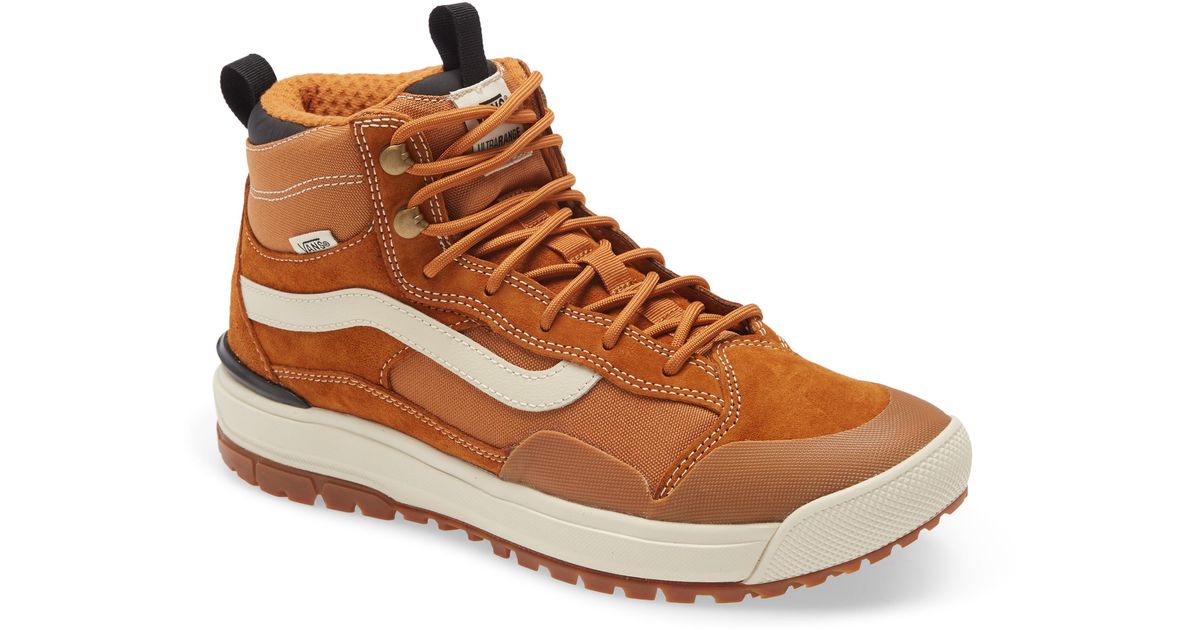 Vans Wool Ultrarange Exo Hi Mte Waterproof Sneaker In Brown For Men Lyst